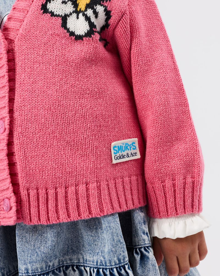 The Smurfs Flower Knit Cardigan