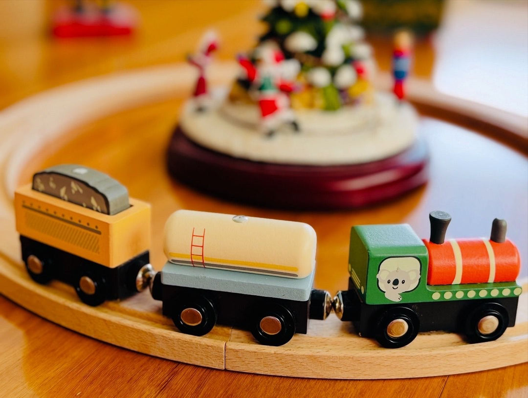 Wooden Magnetic Train Set