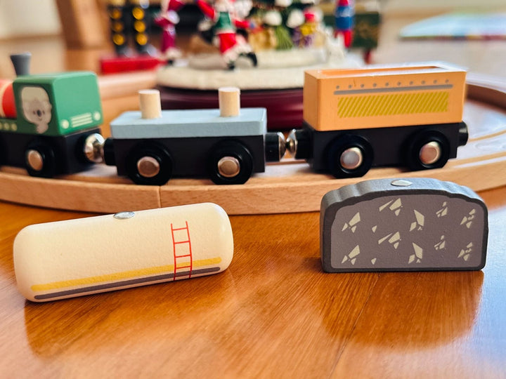 Wooden Magnetic Train Set