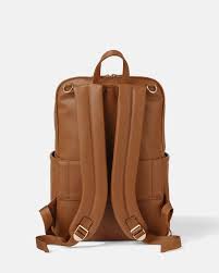 Nappy Backpack | Multitasker - Chestnut Brown Vegan Leather