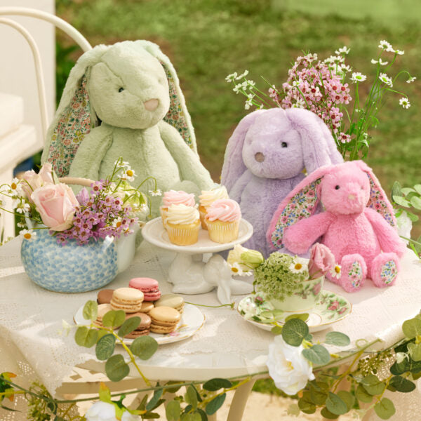 Rattle | Floral Bunny - Sherbet Pink