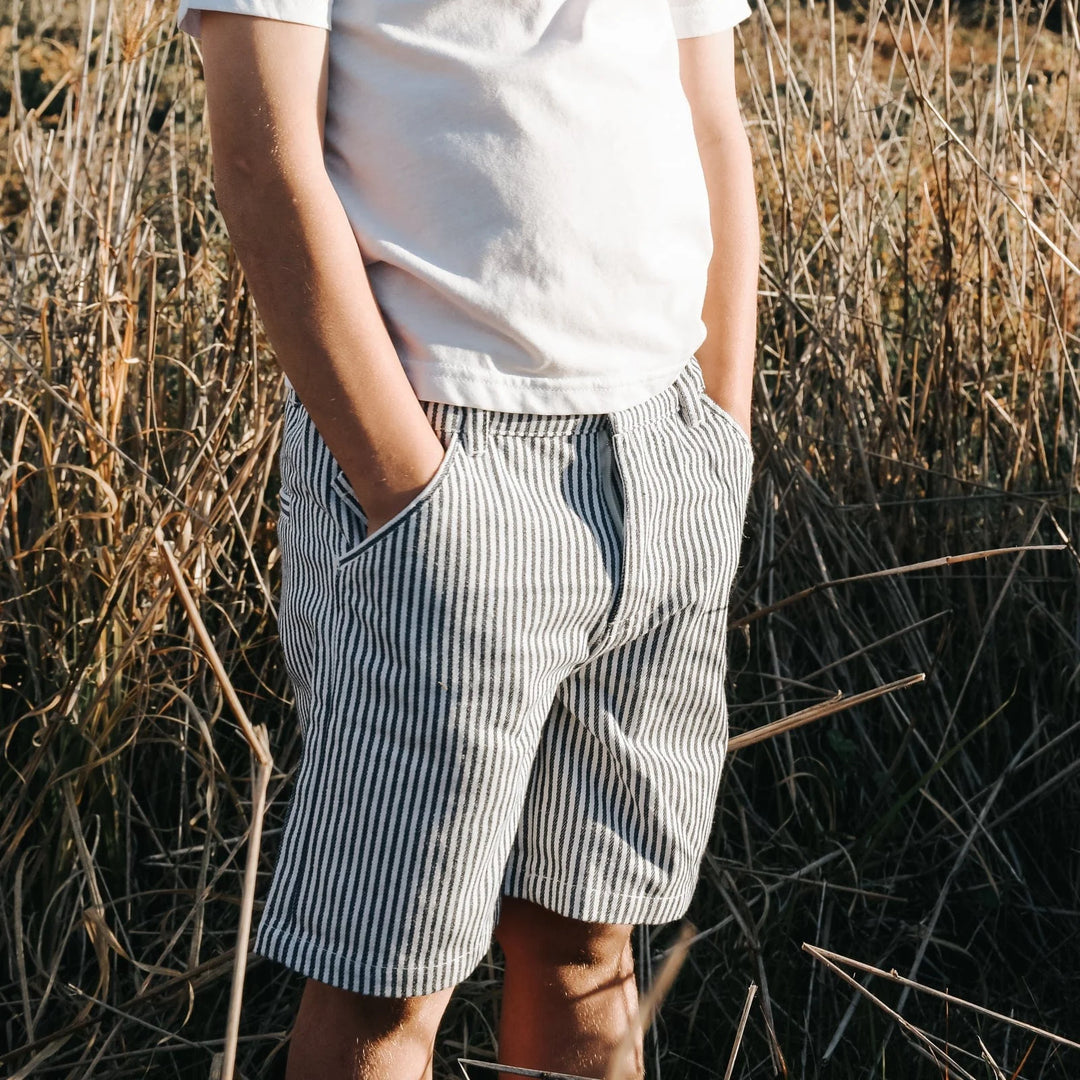 Shorts - Navy Pinstripe