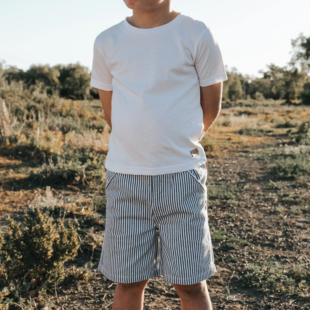 Shorts - Navy Pinstripe