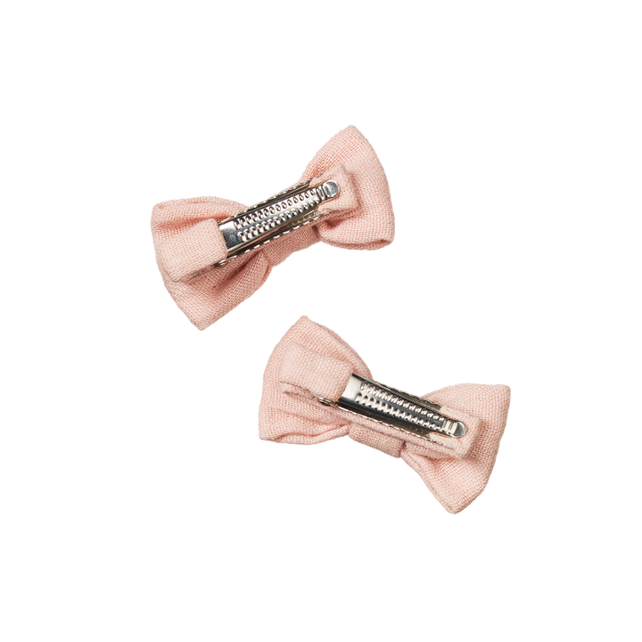 Bow Hair Clips | 2 Pack - Rose Dust