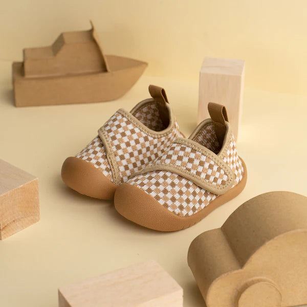 Shoes | Duckies Velcro - Peanut Checker