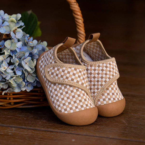 Shoes | Duckies Velcro - Peanut Checker