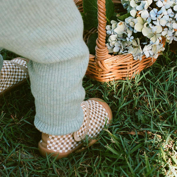 Shoes | Duckies Velcro - Peanut Checker