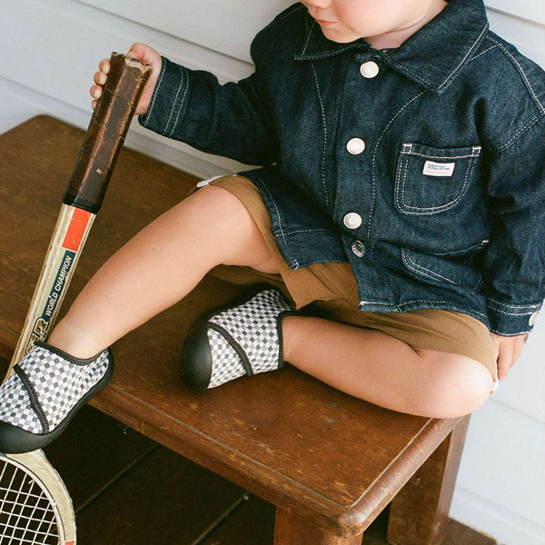 Shoes | Duckies Velcro - Pepper Checker