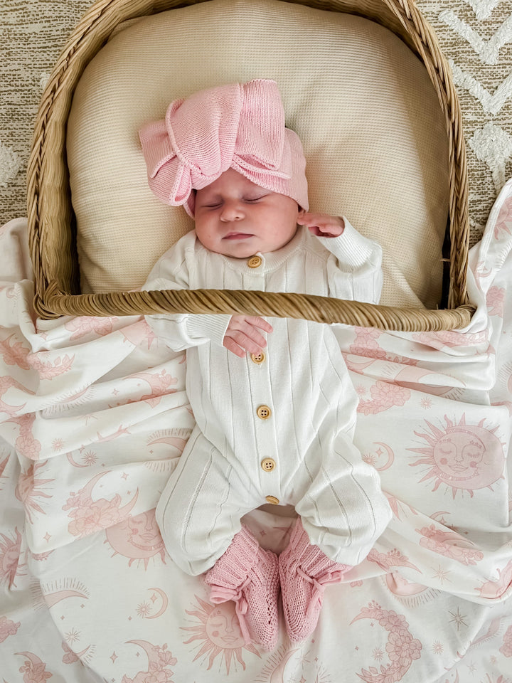 Knitted Oversized Topknot | Peony