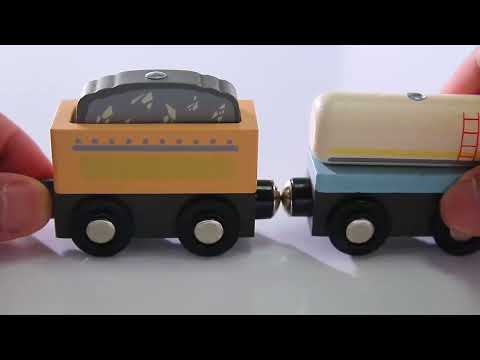 Wooden Magnetic Train Set
