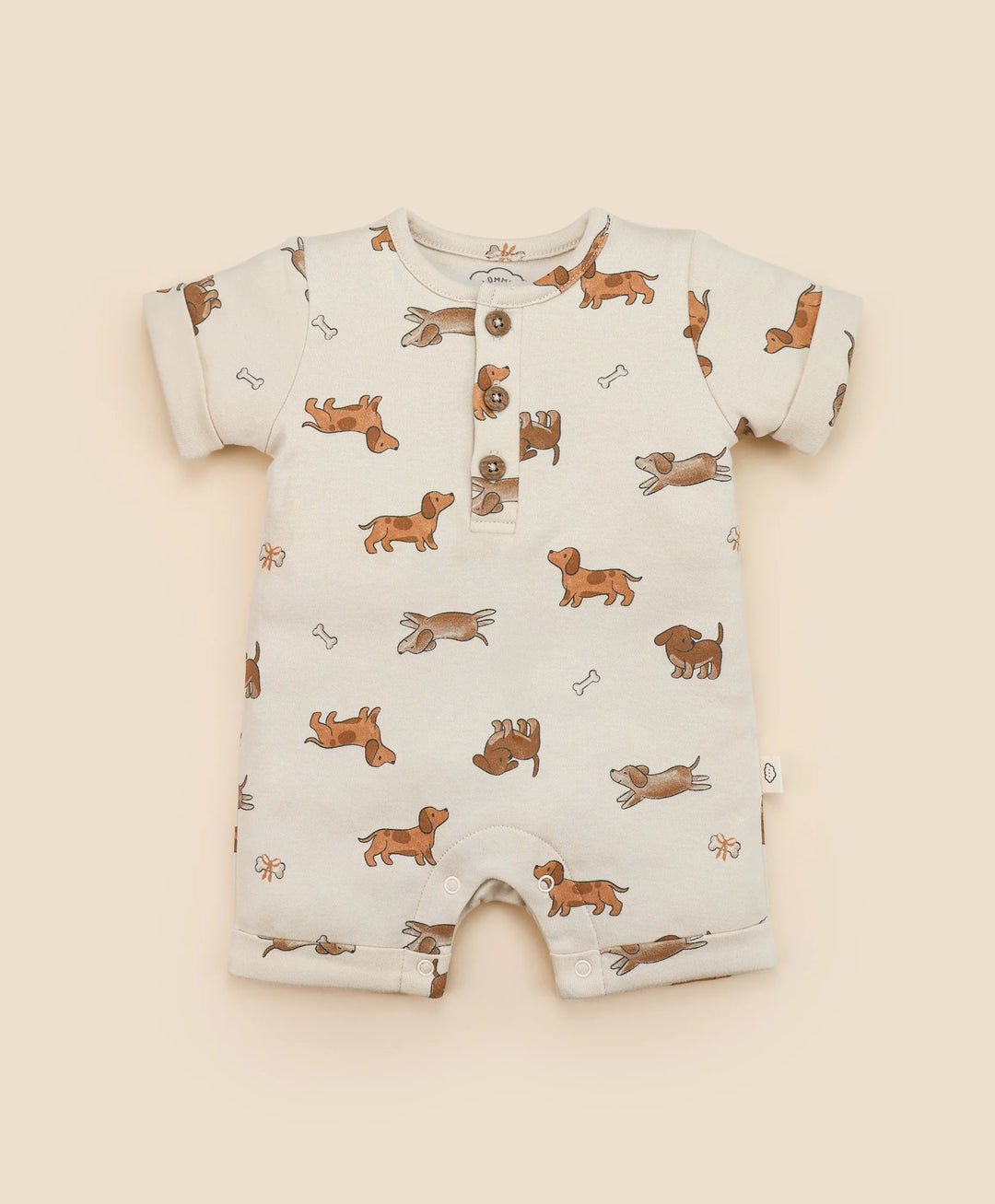Organic Cotton Romper - Dachshund Dog