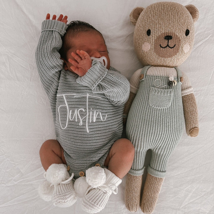 Classic Ribbed Romper - Sea