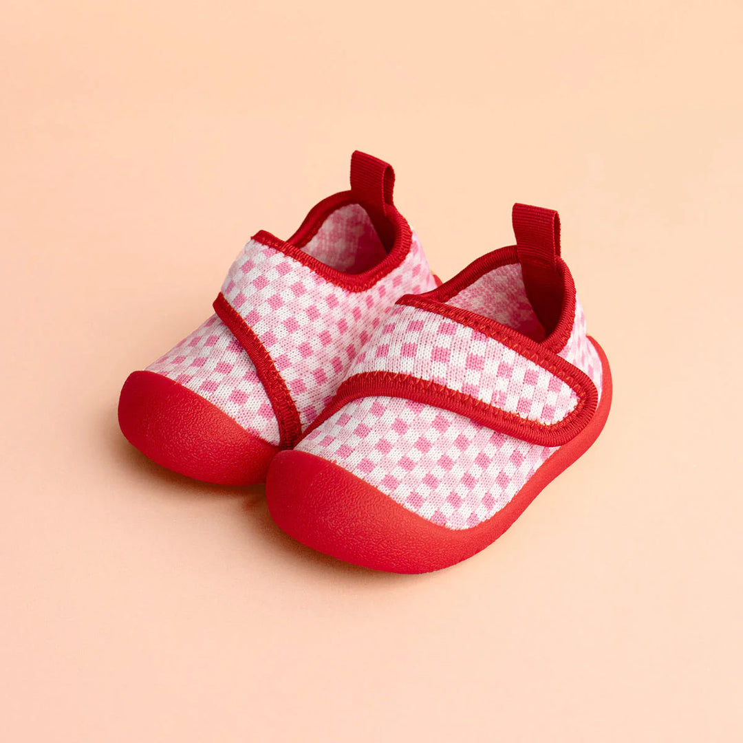 Shoes | Duckies Velcro - Strawberry Checker