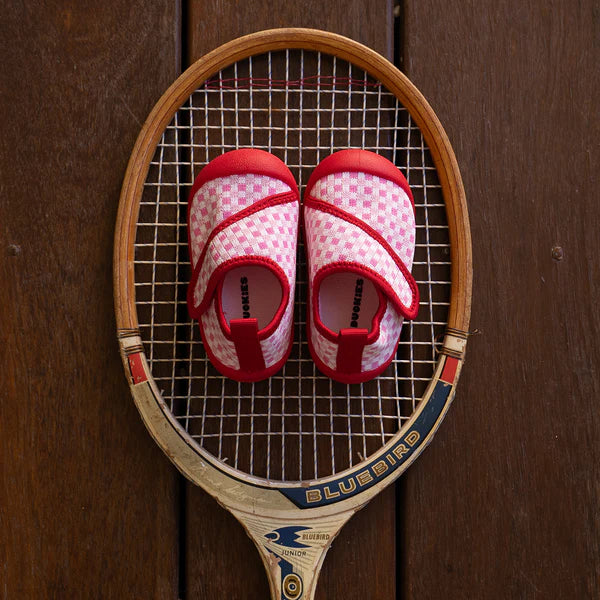 Shoes | Duckies Velcro - Strawberry Checker