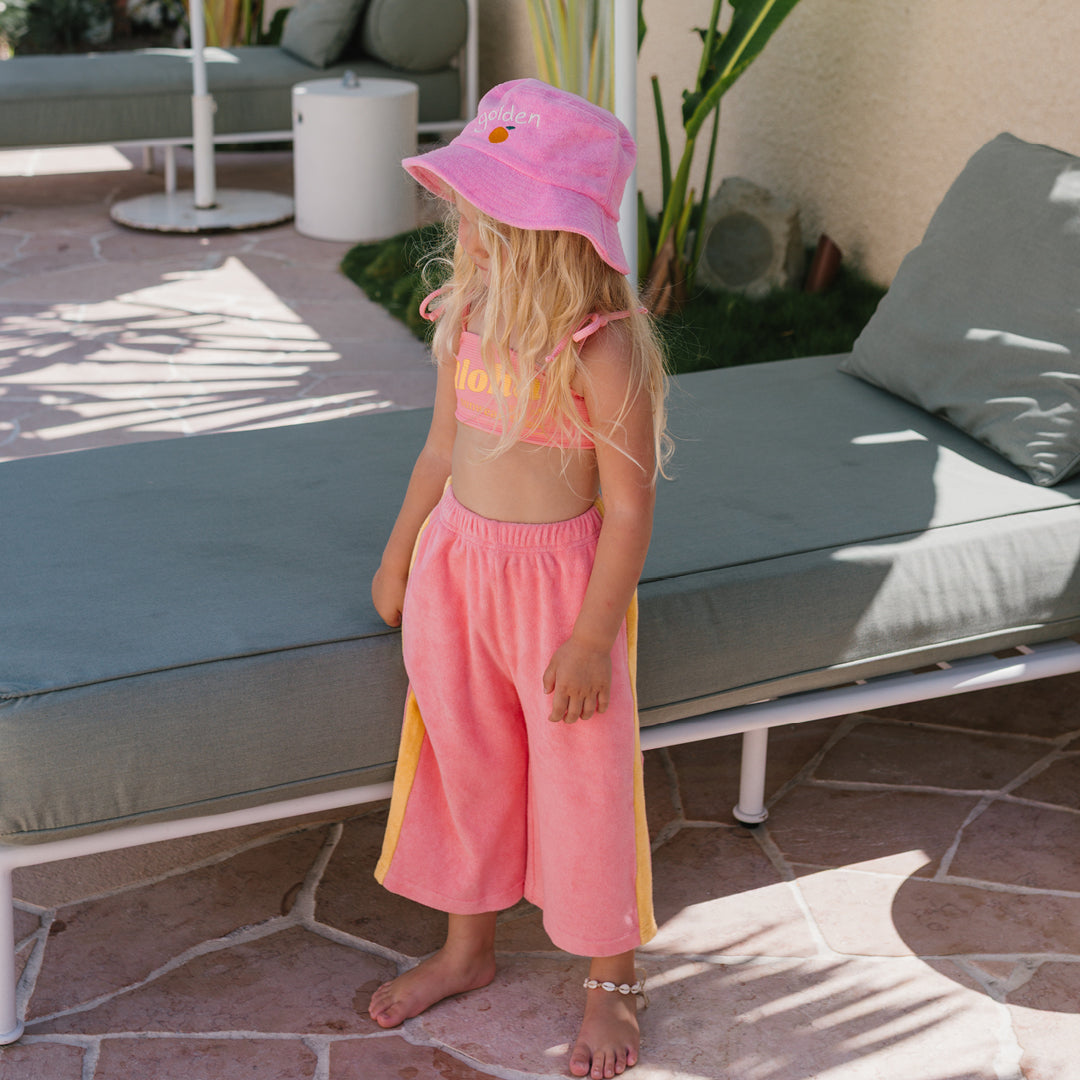 Ciao Tutti Wide Leg Pants - Pink Icing & Golden Cream