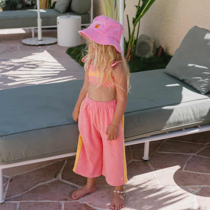 Ciao Tutti Wide Leg Pants - Pink Icing & Golden Cream