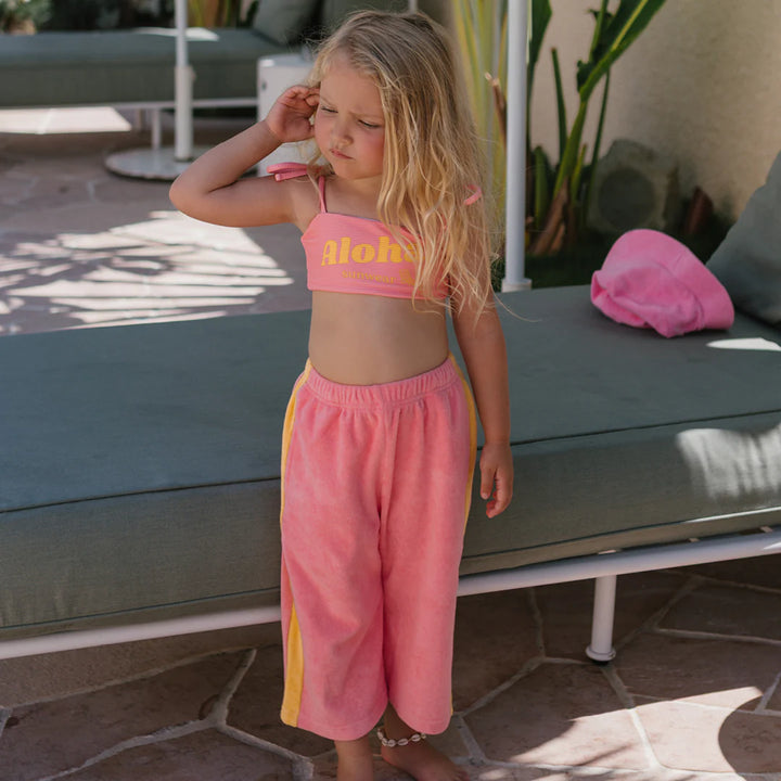 Ciao Tutti Wide Leg Pants - Pink Icing & Golden Cream