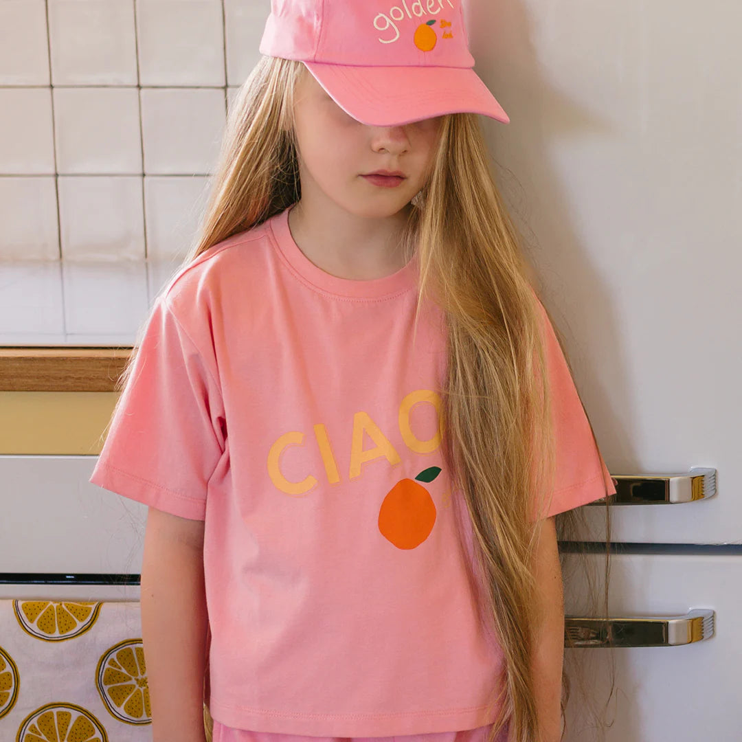 Mid Sleeve Tee | Ciao - Pink Icing