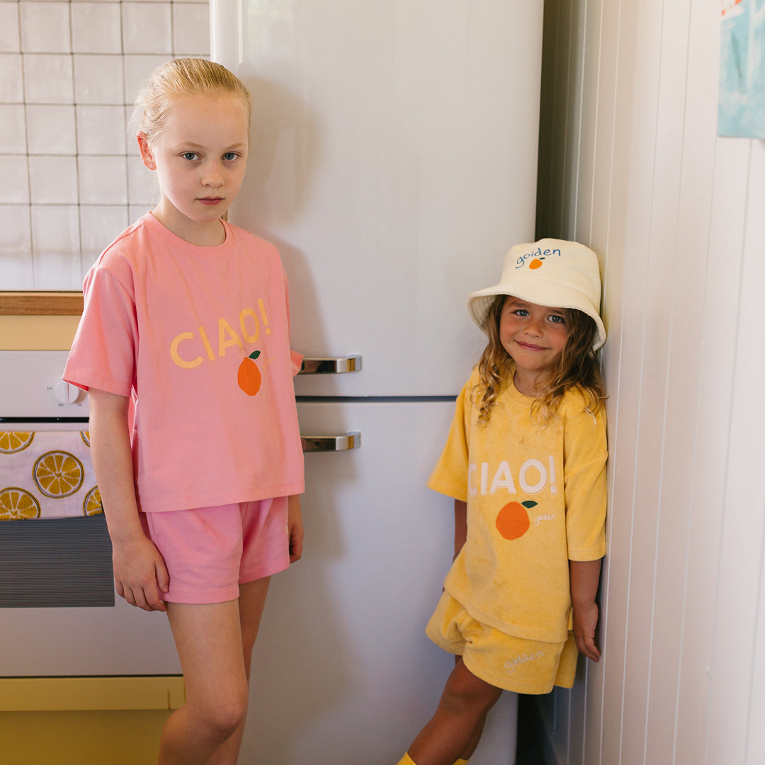 Mid Sleeve Tee | Ciao - Pink Icing