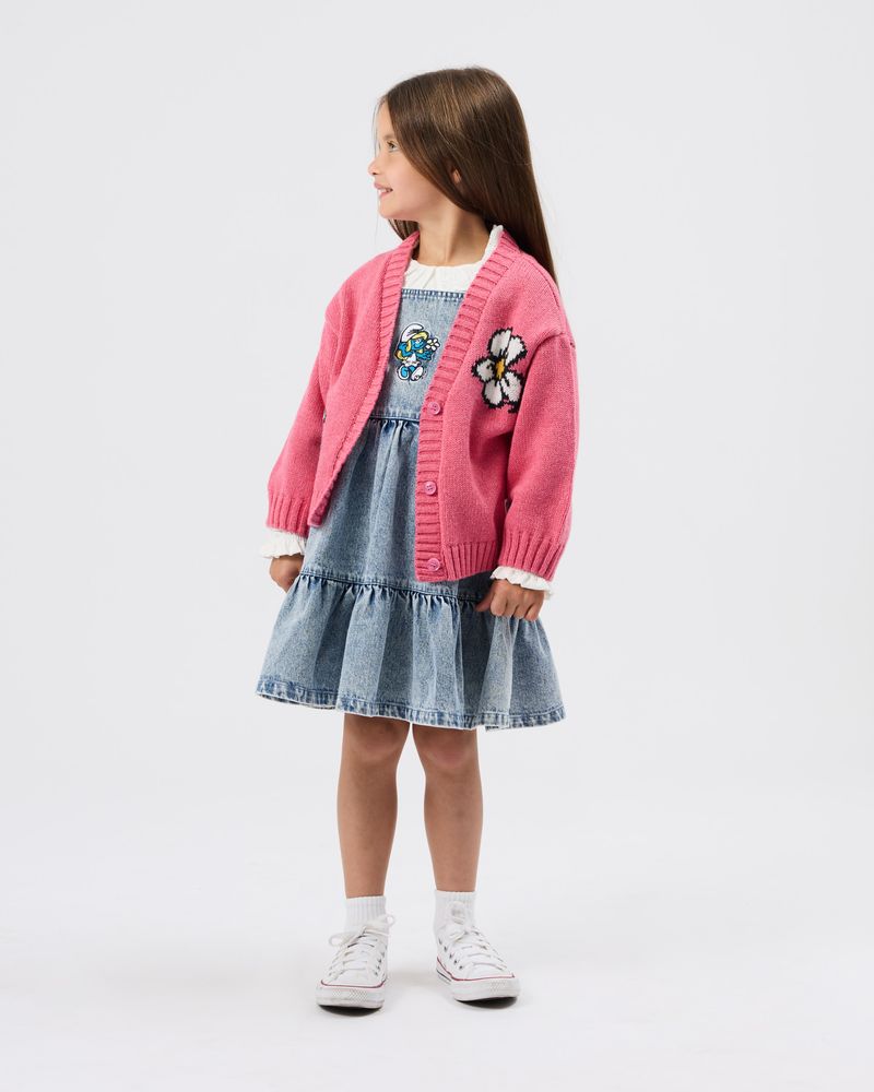 The Smurfs Flower Knit Cardigan