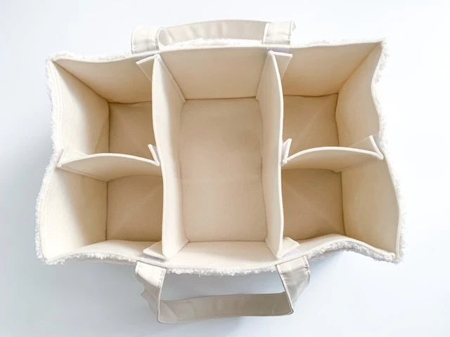 Nappy Caddy Organiser - Teddy | Bone Handles
