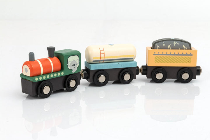 Wooden Magnetic Train Set