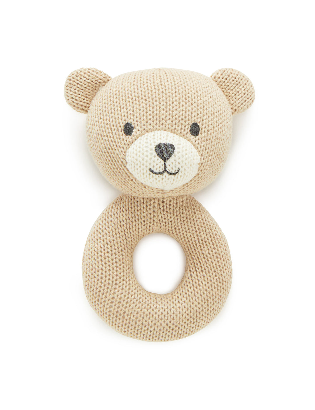 Knitted Rattle - Bear