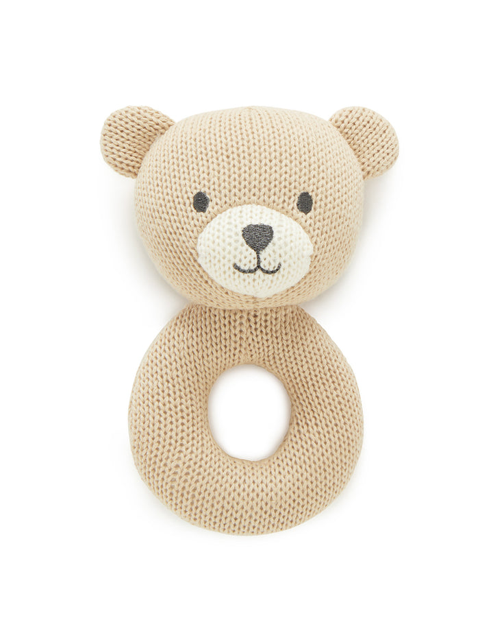 Knitted Rattle - Bear