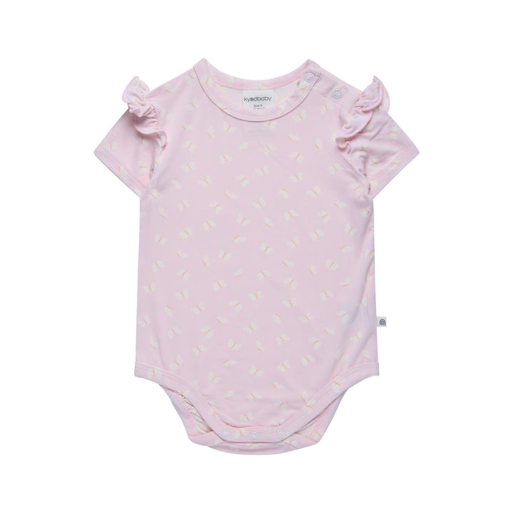 Bodysuit | Short Sleeve with Frill - Lilac Flutter