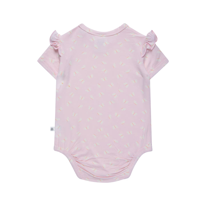 Bodysuit | Short Sleeve with Frill - Lilac Flutter