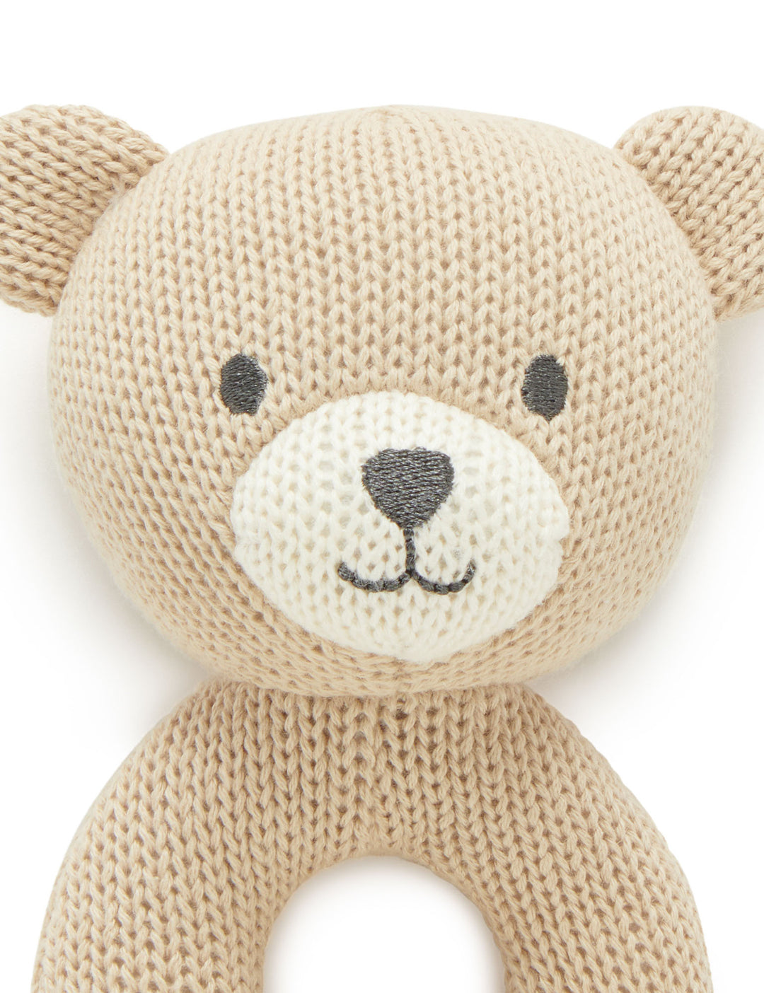 Knitted Rattle - Bear