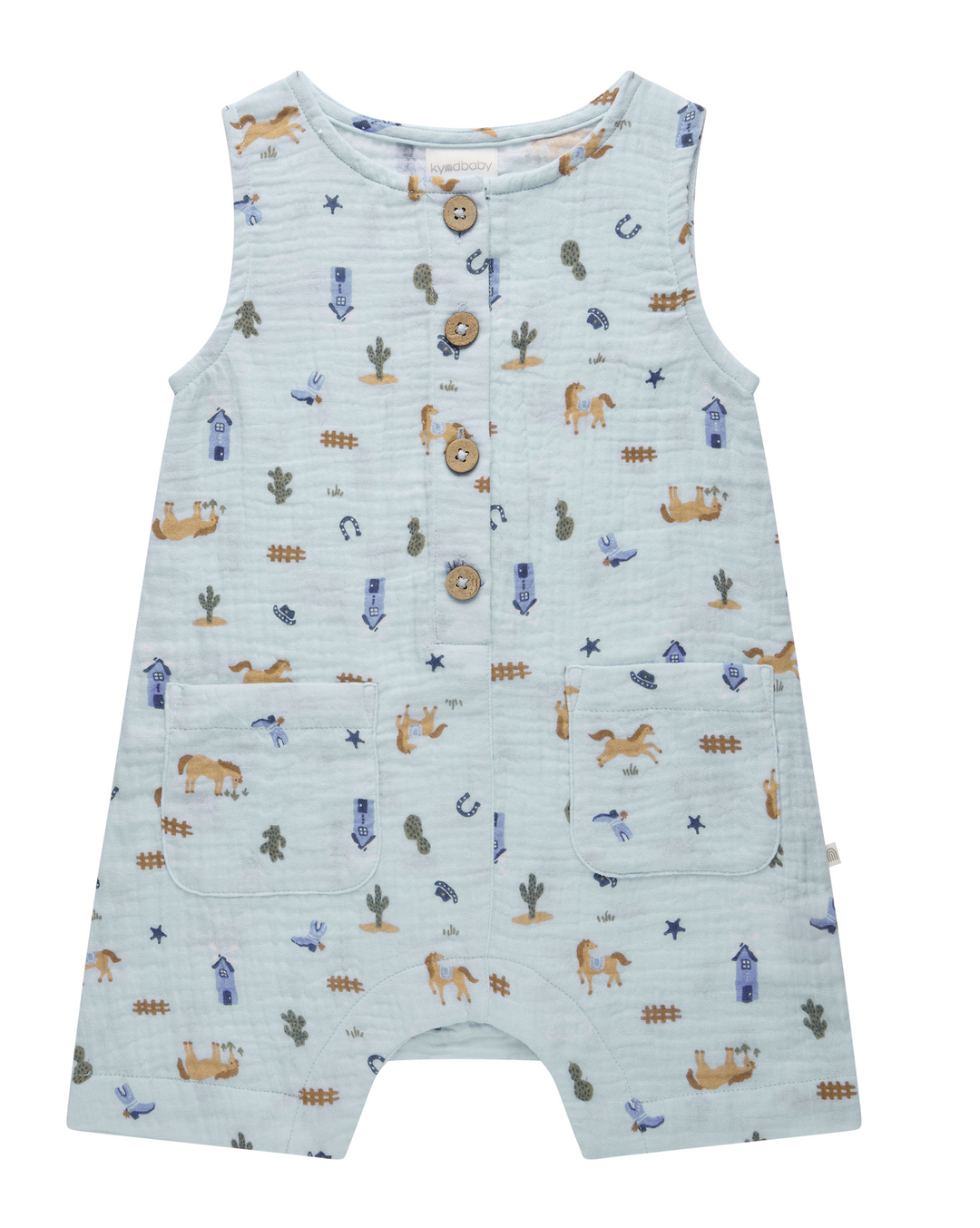 Woven Shortall - Country Blue